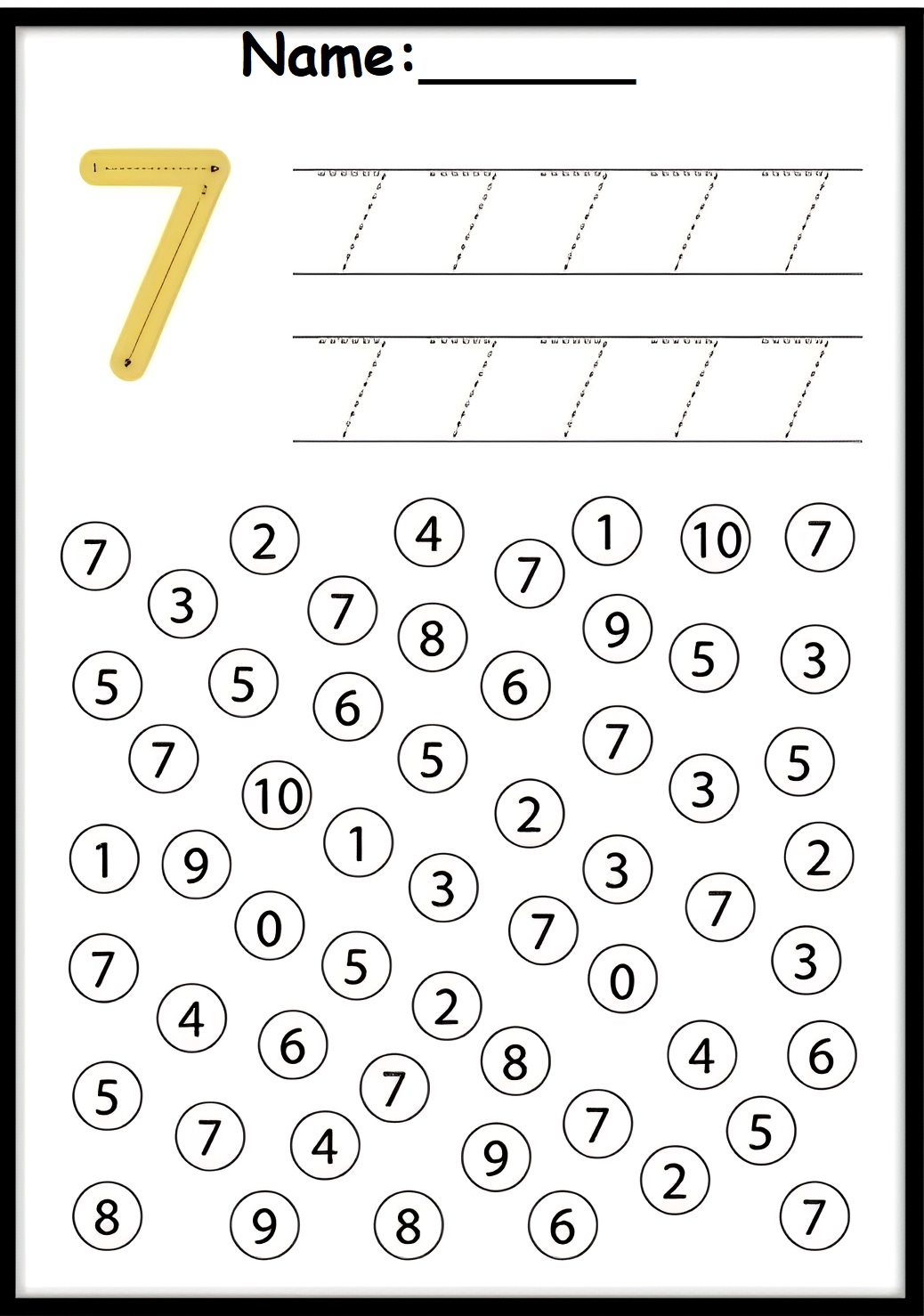 Number 7 Preschool Video